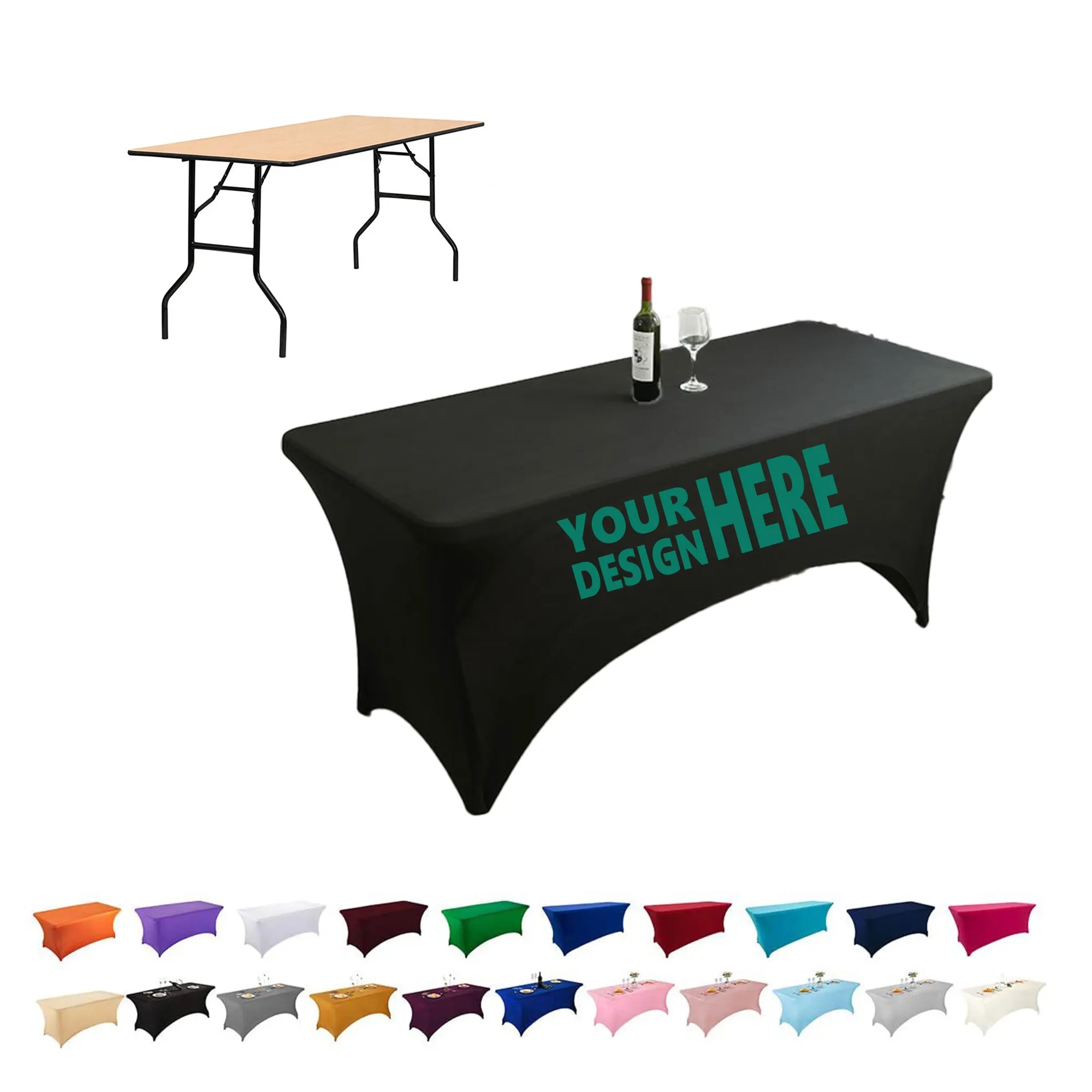 6FT Thickened Elastic Table Cover Tablecloth