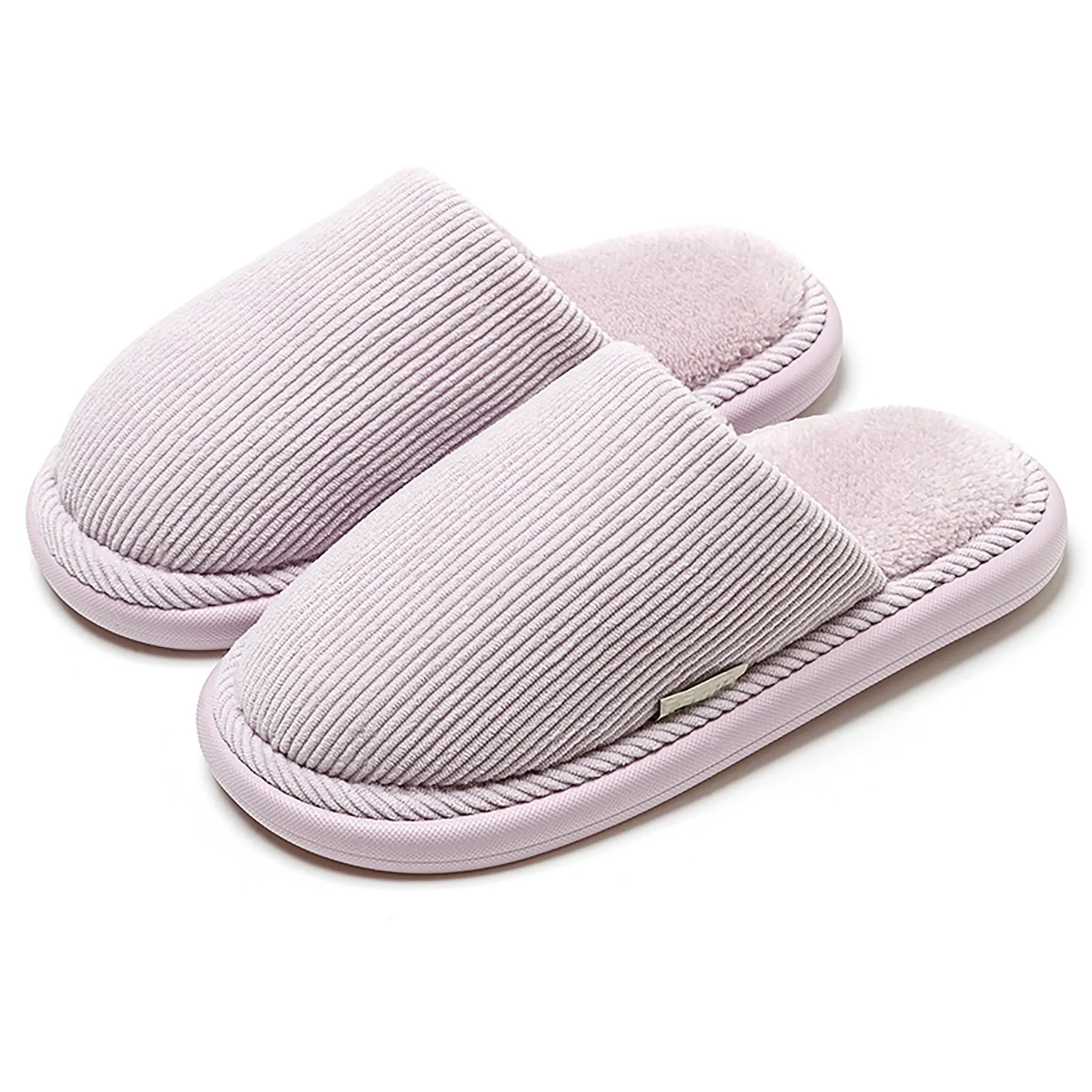 Plush Solid Color With Cotton Slippers 3