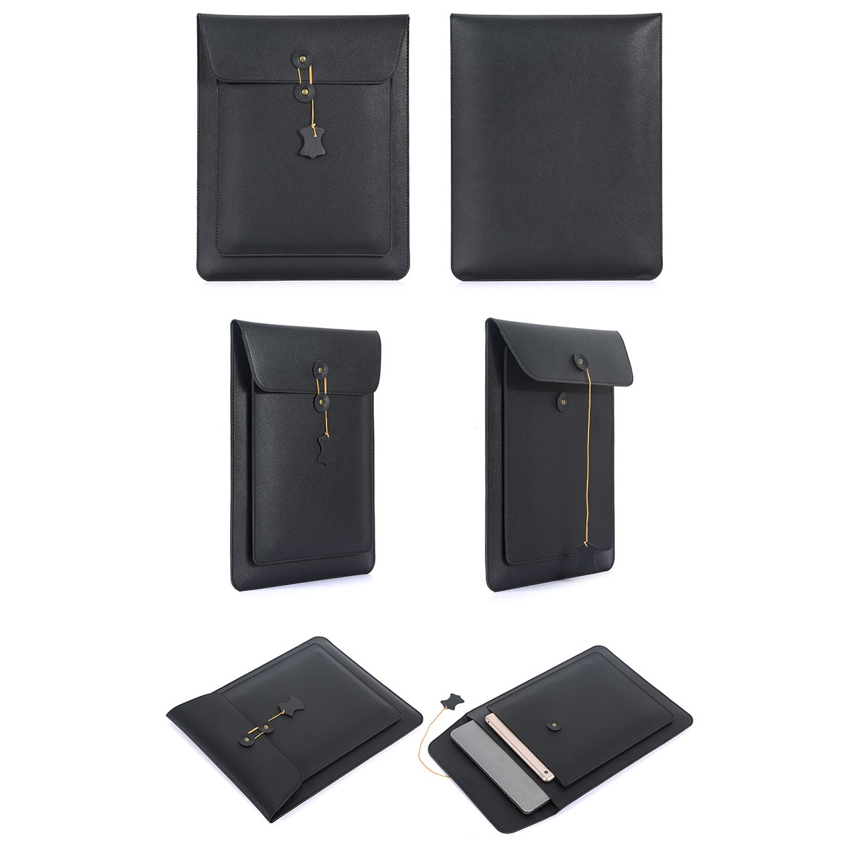 A4 Paper File Pouch PU Envelope Bag 3