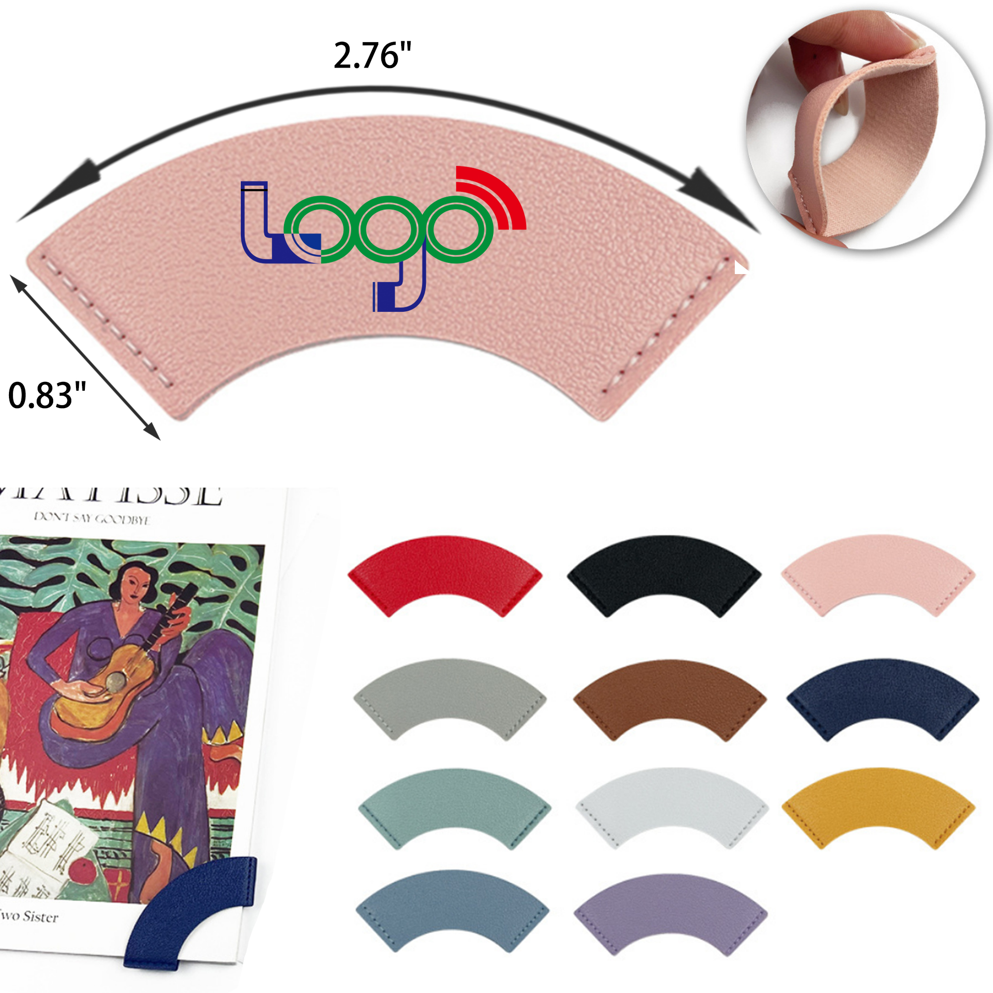 Visible Curved Leather Bookmark 10