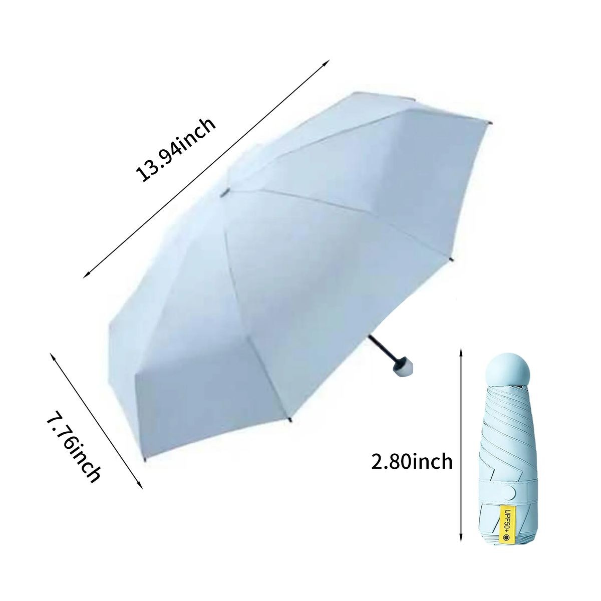 Small UV Protection Umbrella with Custom Print Area 2