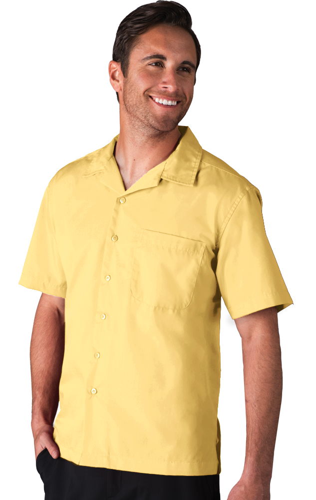 Men's Solid Poplin Camp Shirt 27