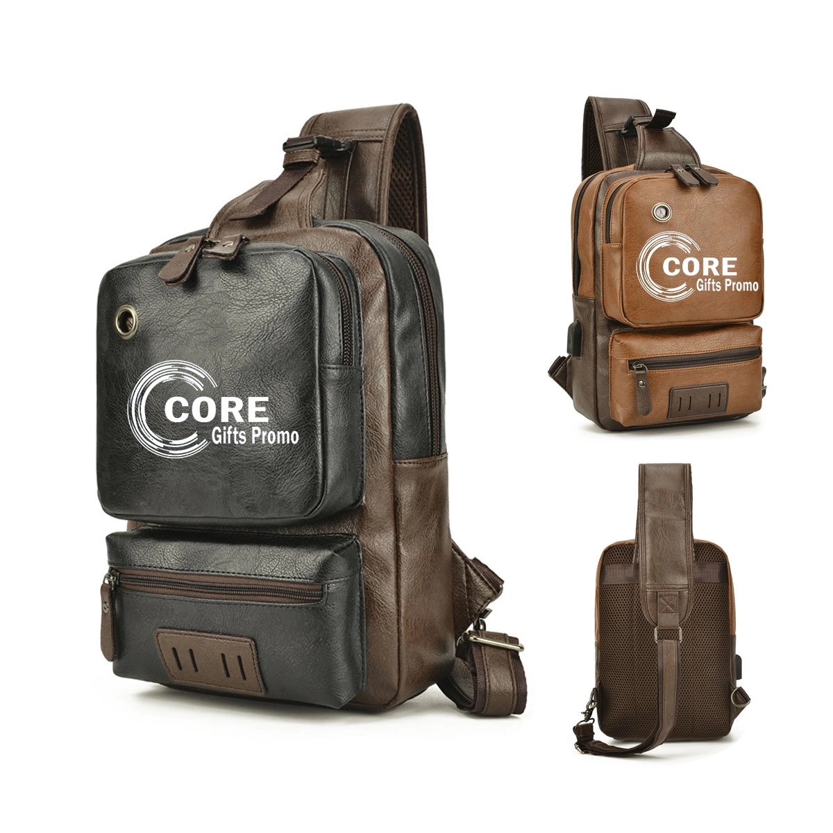 Pu Large Capacity Crossbody Backpack 2