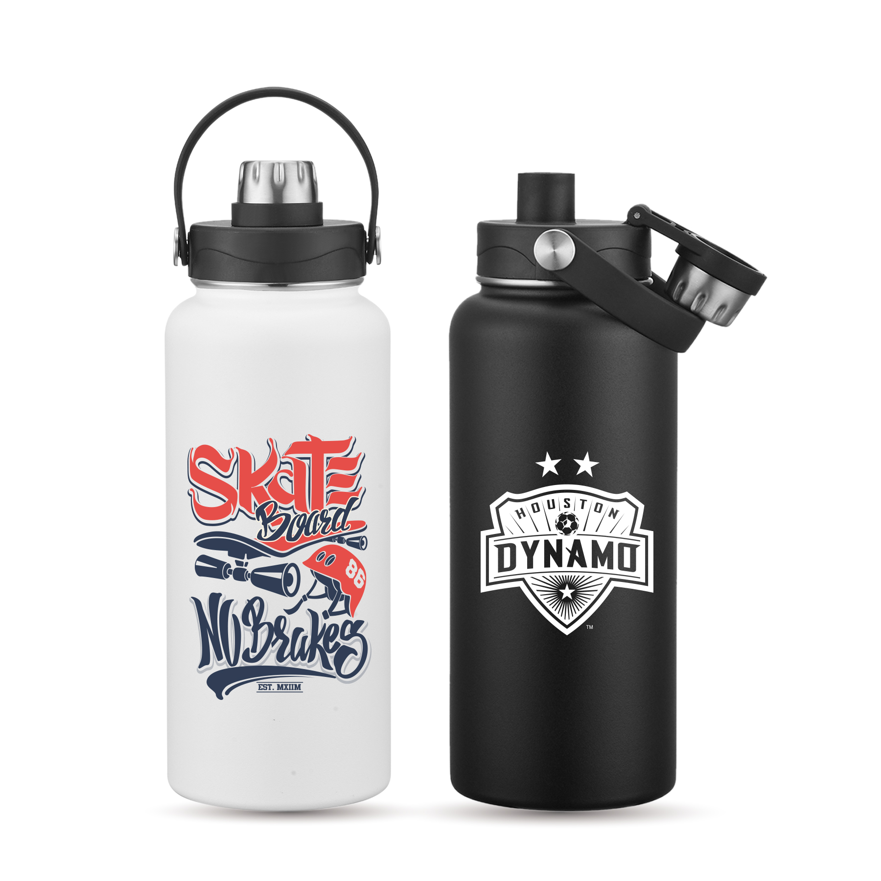 34 oz. Vacuum Handle Water Bottle w/Leak-proof Lid, custom water bottle with logo imprint 2