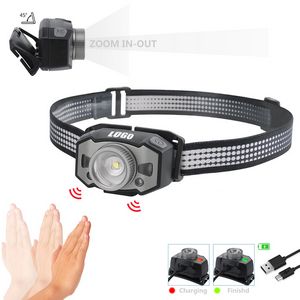 Rechargeable Sensitive Headlamp Flashlight With Zoom Lens 10