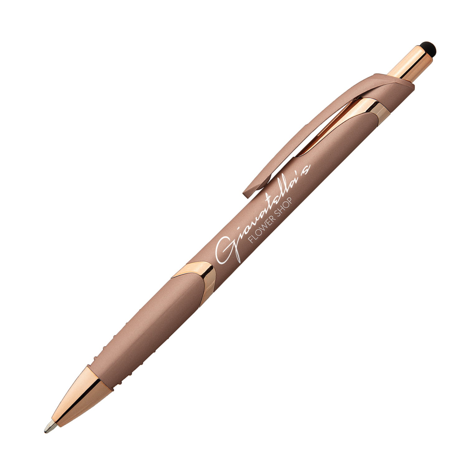Gemini Softy Rose Gold Plastic Pen (1 Color Imprint) 5