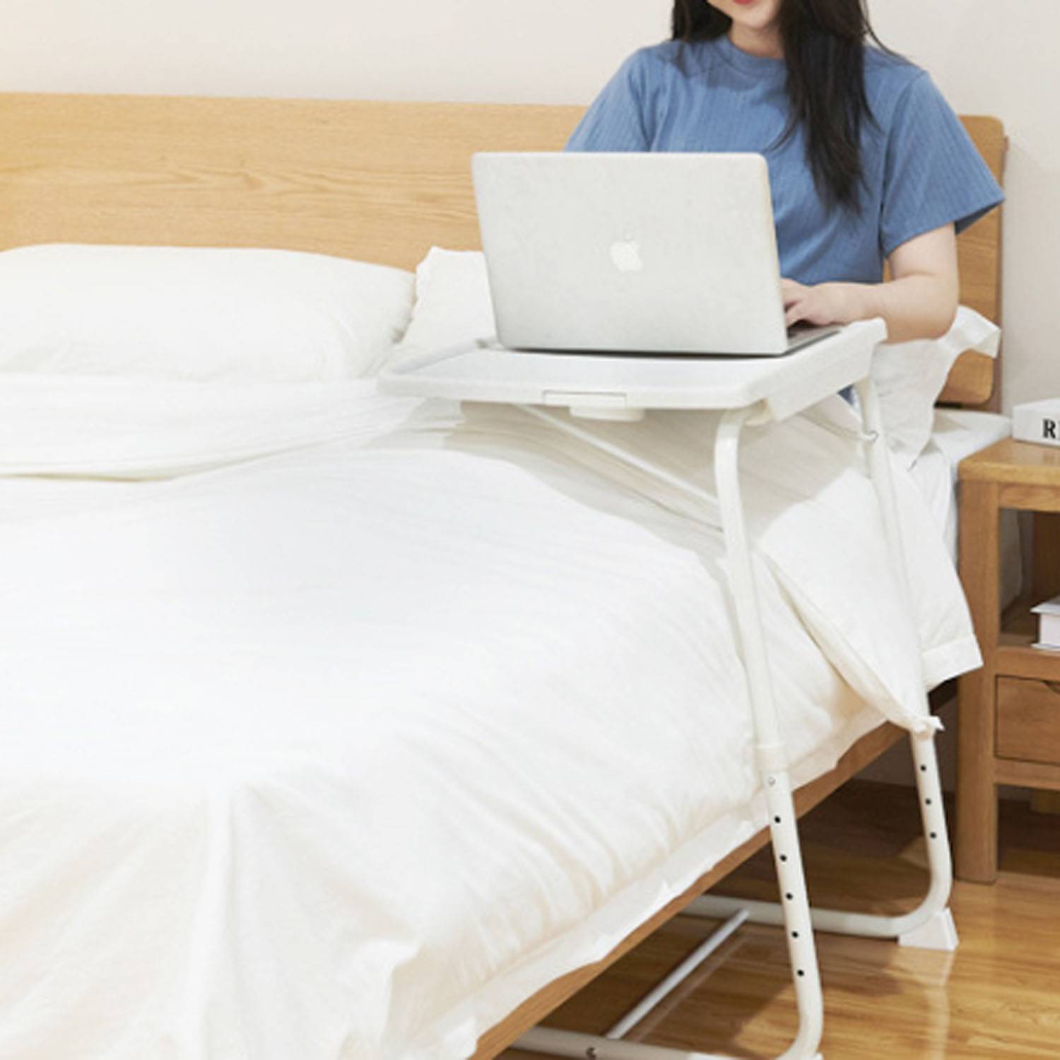 Portable Adjustable Folding Table w/ Non-Slip Base 5