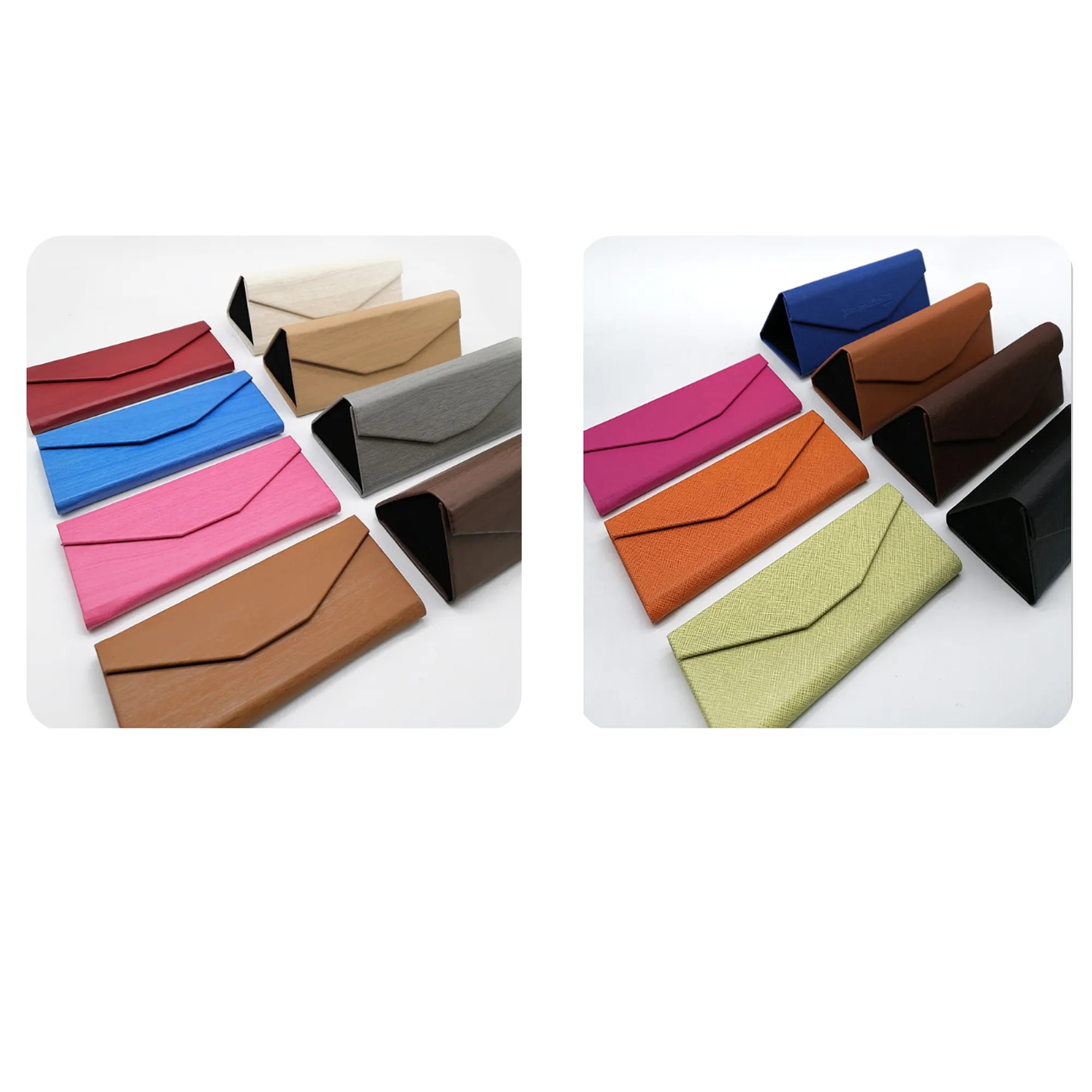 MOQ 50 PCS Foldable Leather Eyeglasses Case 2