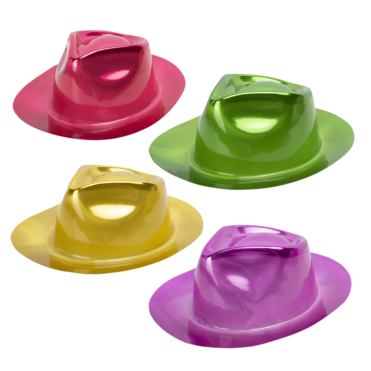 Assorted Color Metallic Fedoras