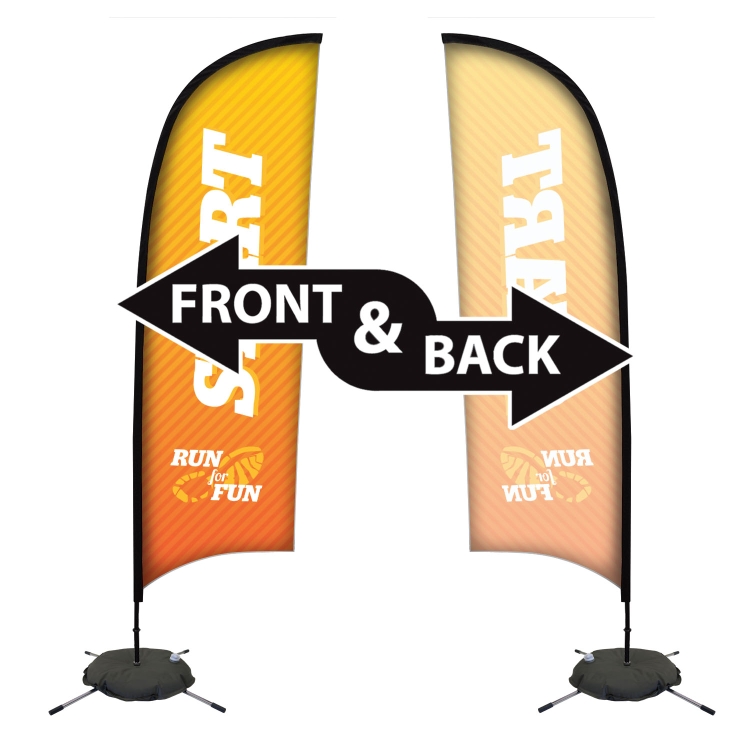 9' Premium Razor Sail Sign Kit (Single-Sided with Scissor Base) 3