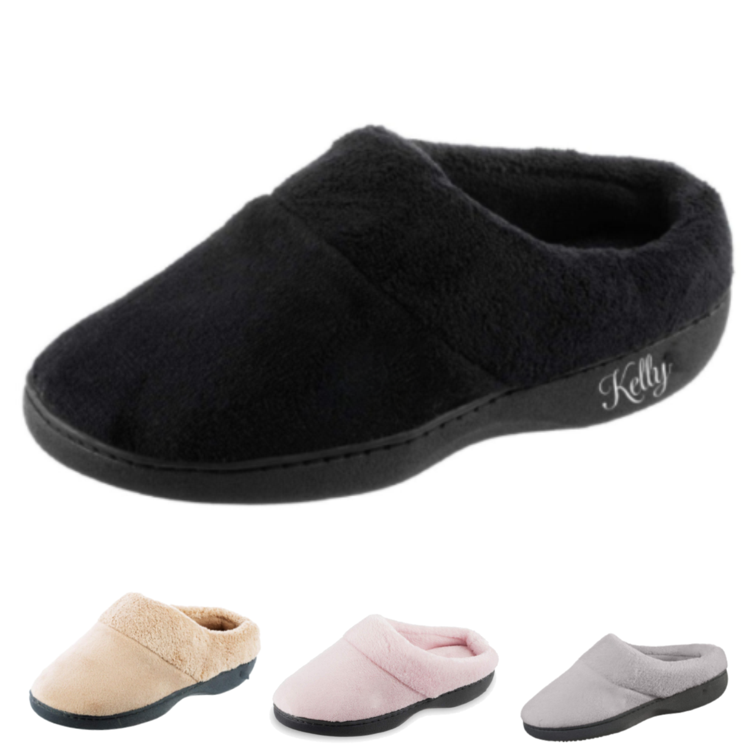 Unisex Non-Slip PVC Sole Plush Winter Slippers 2