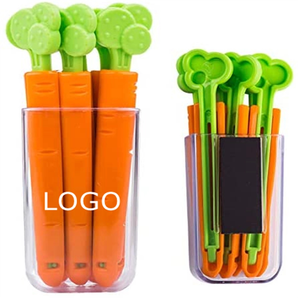 Lovely Carrot Shape Chip Clips For Food Packages 2