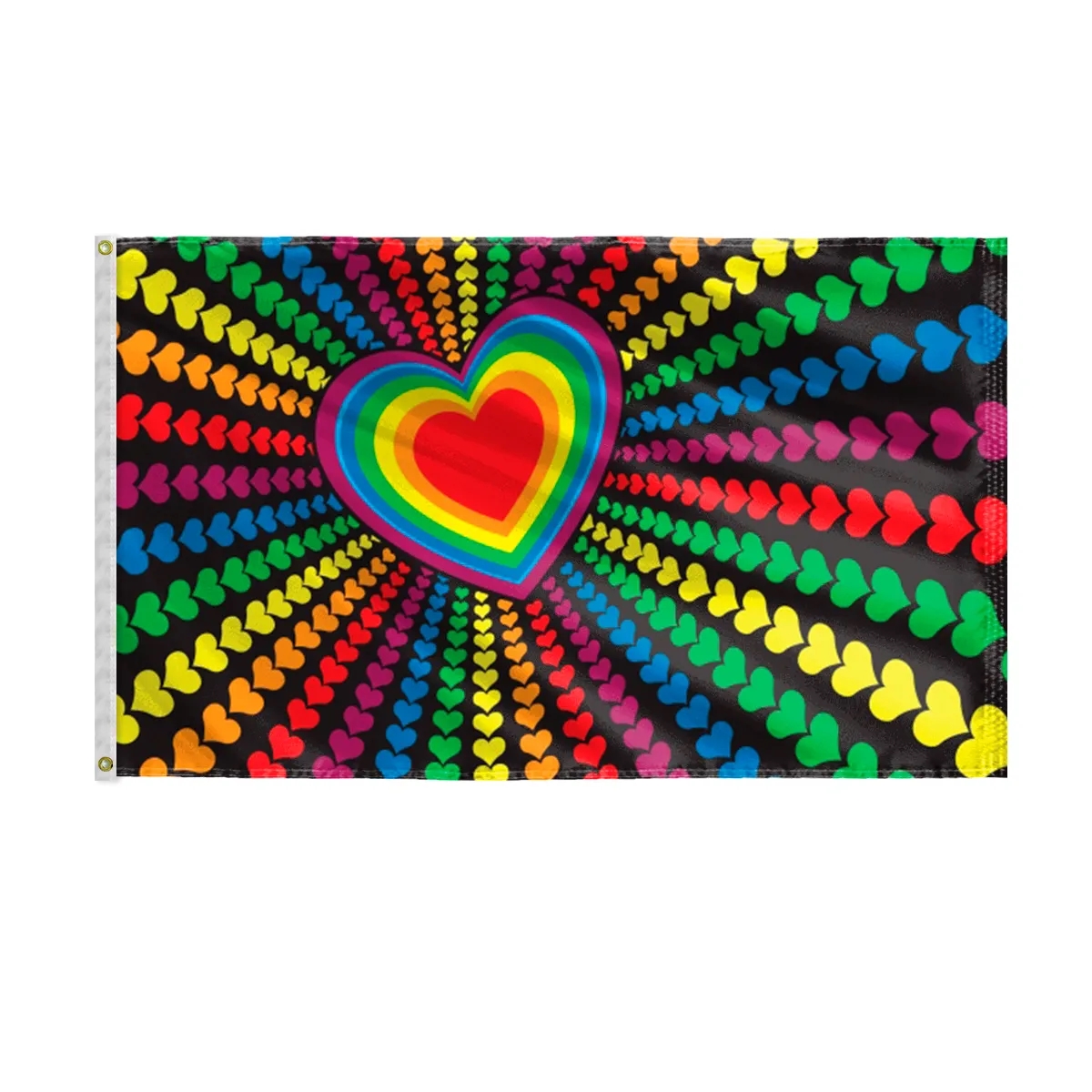 Rainbow Hearts Flag 2