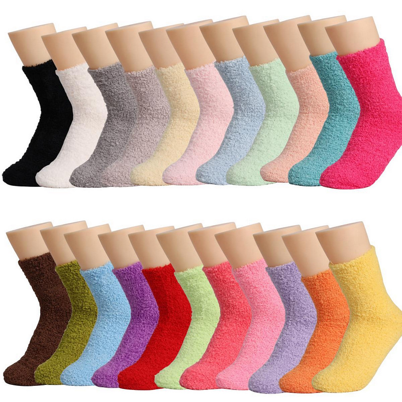 Coral Velvet Floor Socks 1