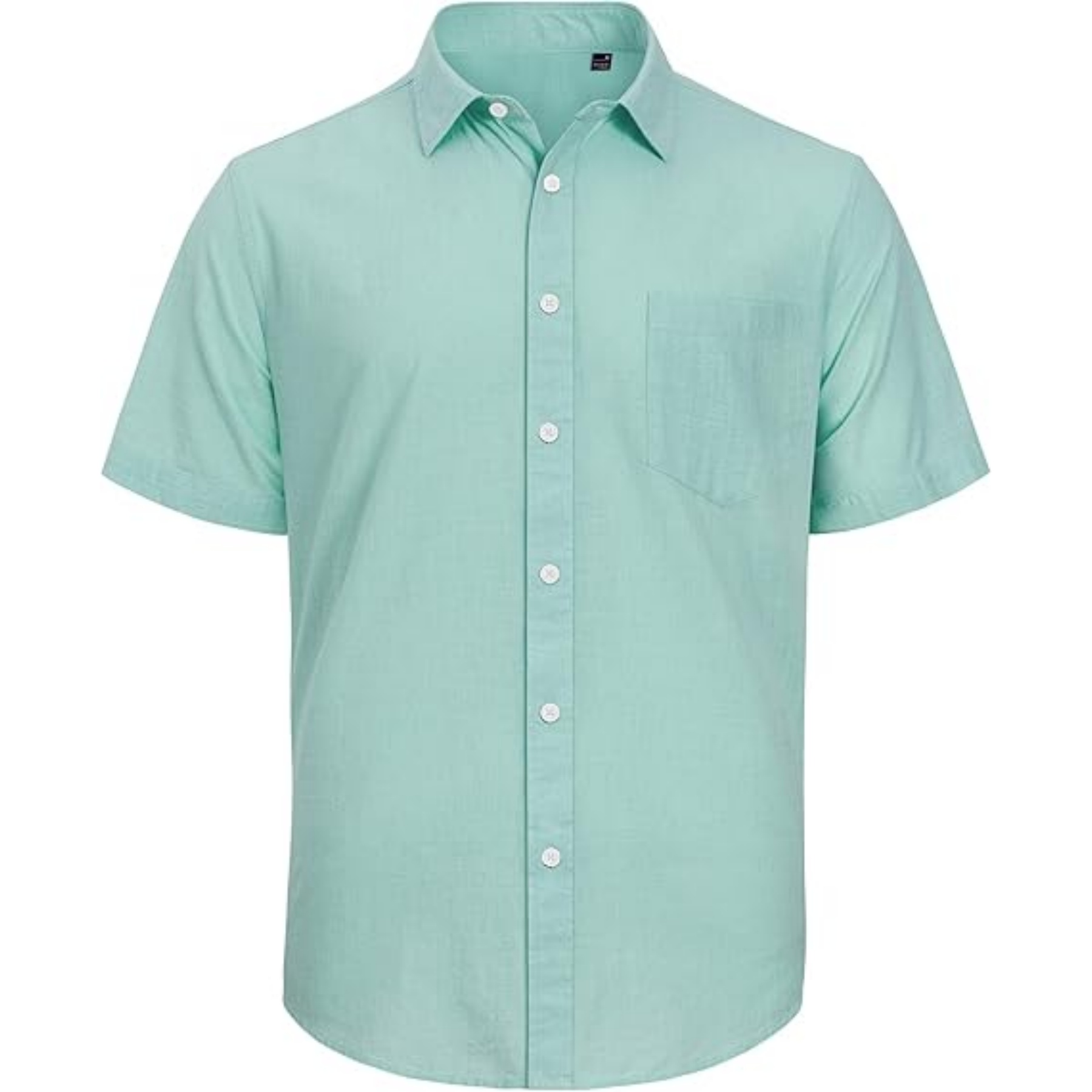 Men's Cotton Linen Short Sleeve Shirt 19