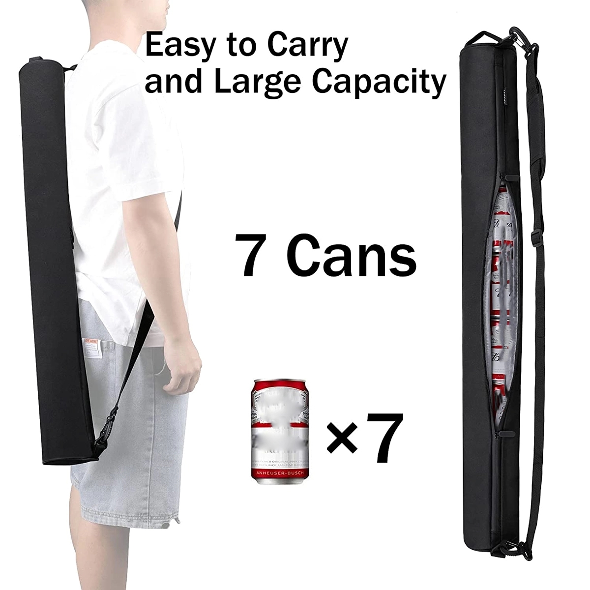 Golf Cooler Bag Sleeve Insulated Beer Holds 3