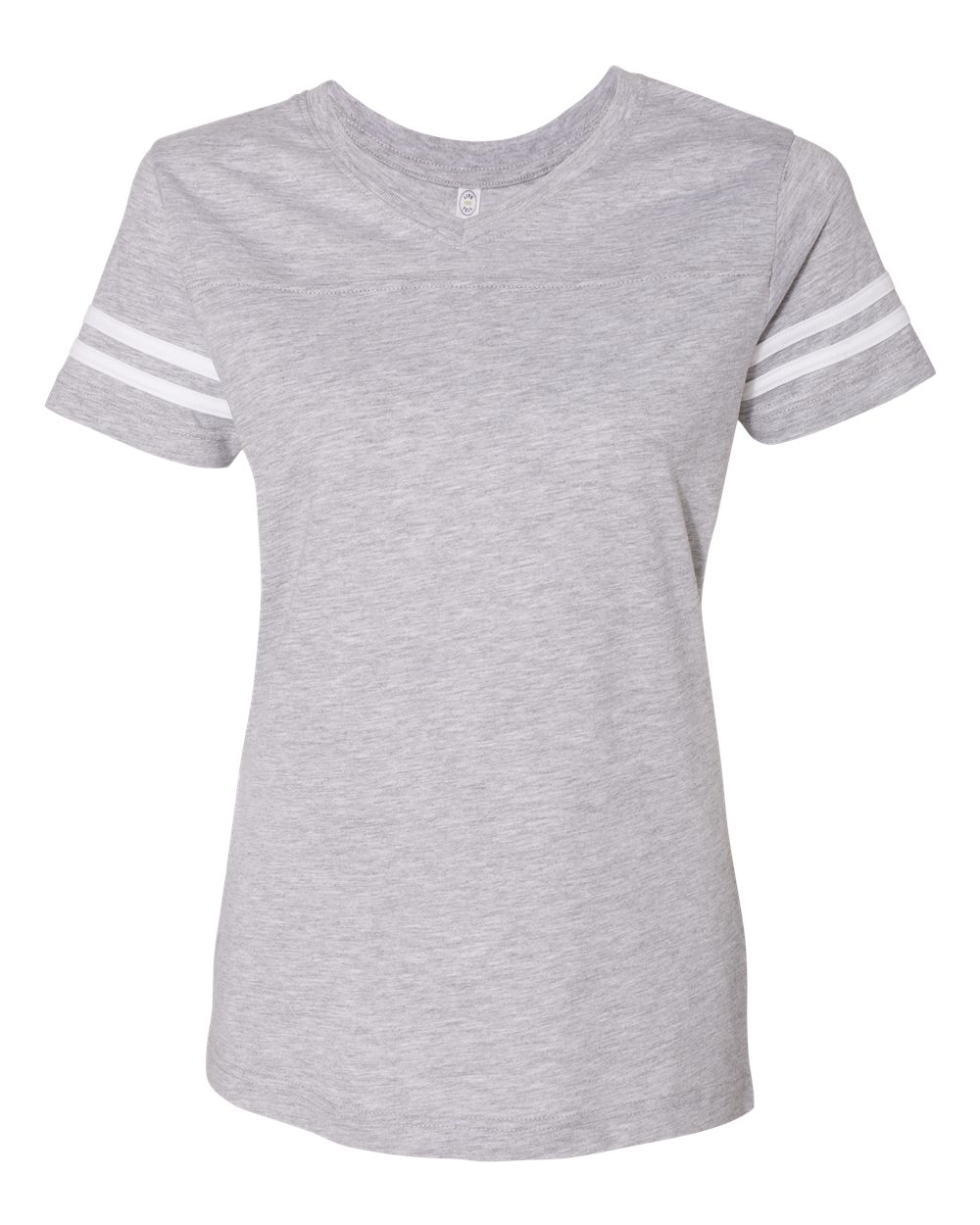 Women's Football V-Neck Fine Jersey Tee - 3537 10