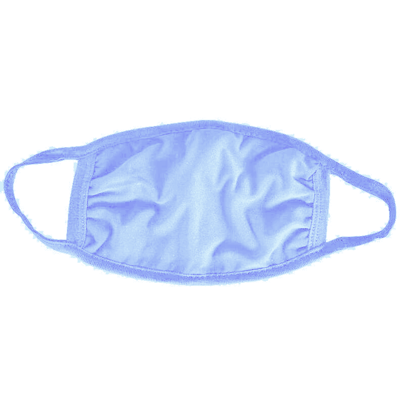 Light Blue Cotton Face Mask 2