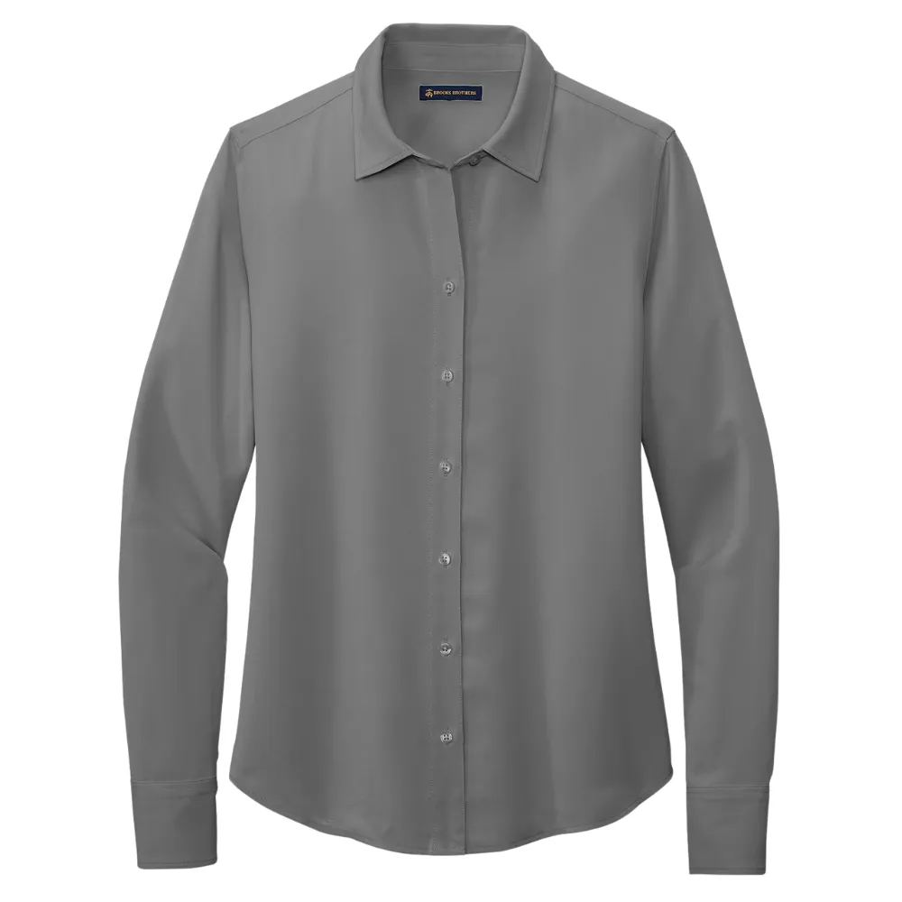 Brooks Brothers(R) Women's Full-Button Satin Blouse 5