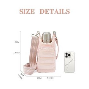 Water Bottle Holder Carrier Shoulder Bag With Strap Water Bottle Puffer Bag 2