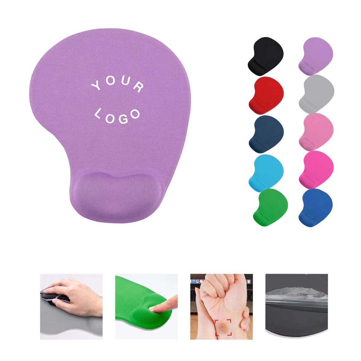 Wrist Support Mouse Pad with Gel Cushion and Cloth Surface 1