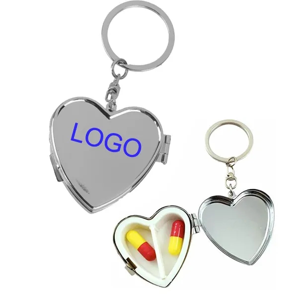 Metal Heart Pill Case 2