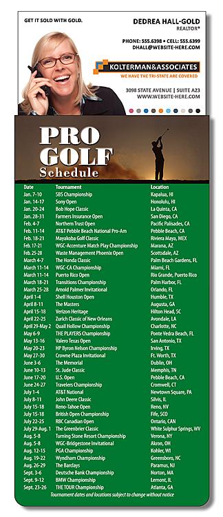 Magna-Card Business Card Magnet - Golf Schedule (3.5x9) 4
