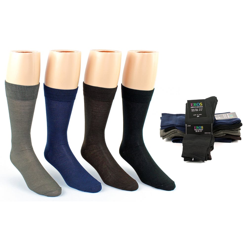 Men's Classic Dress Socks - Solid Colors 10-13 3 Pack 2