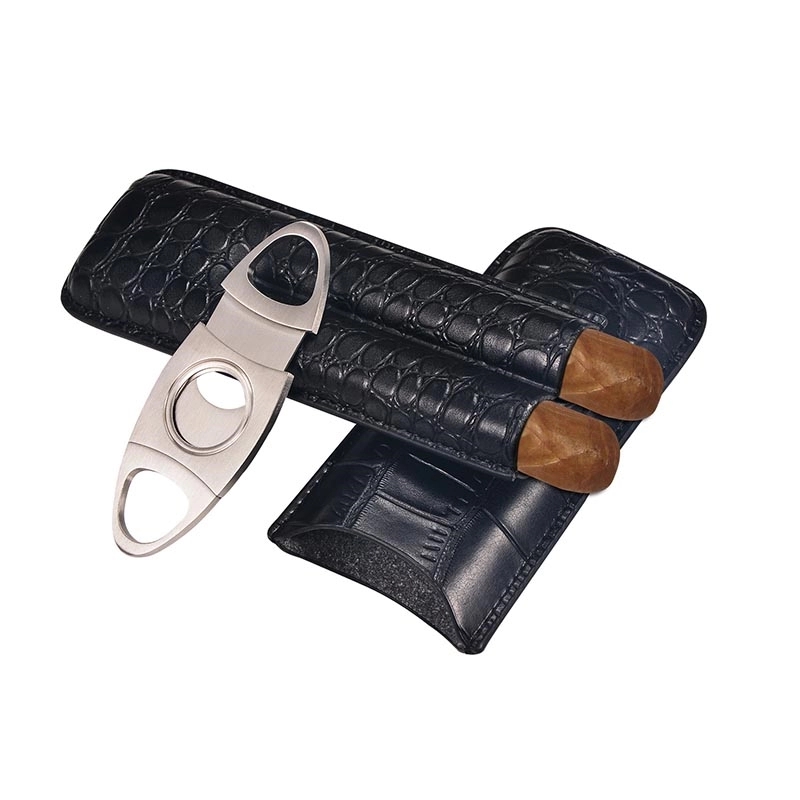 Portable Genuine Leather Cigar Case 3