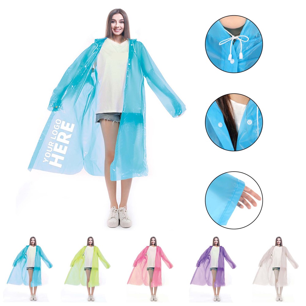 Long Sleeve Reusable Poncho With Hood 2