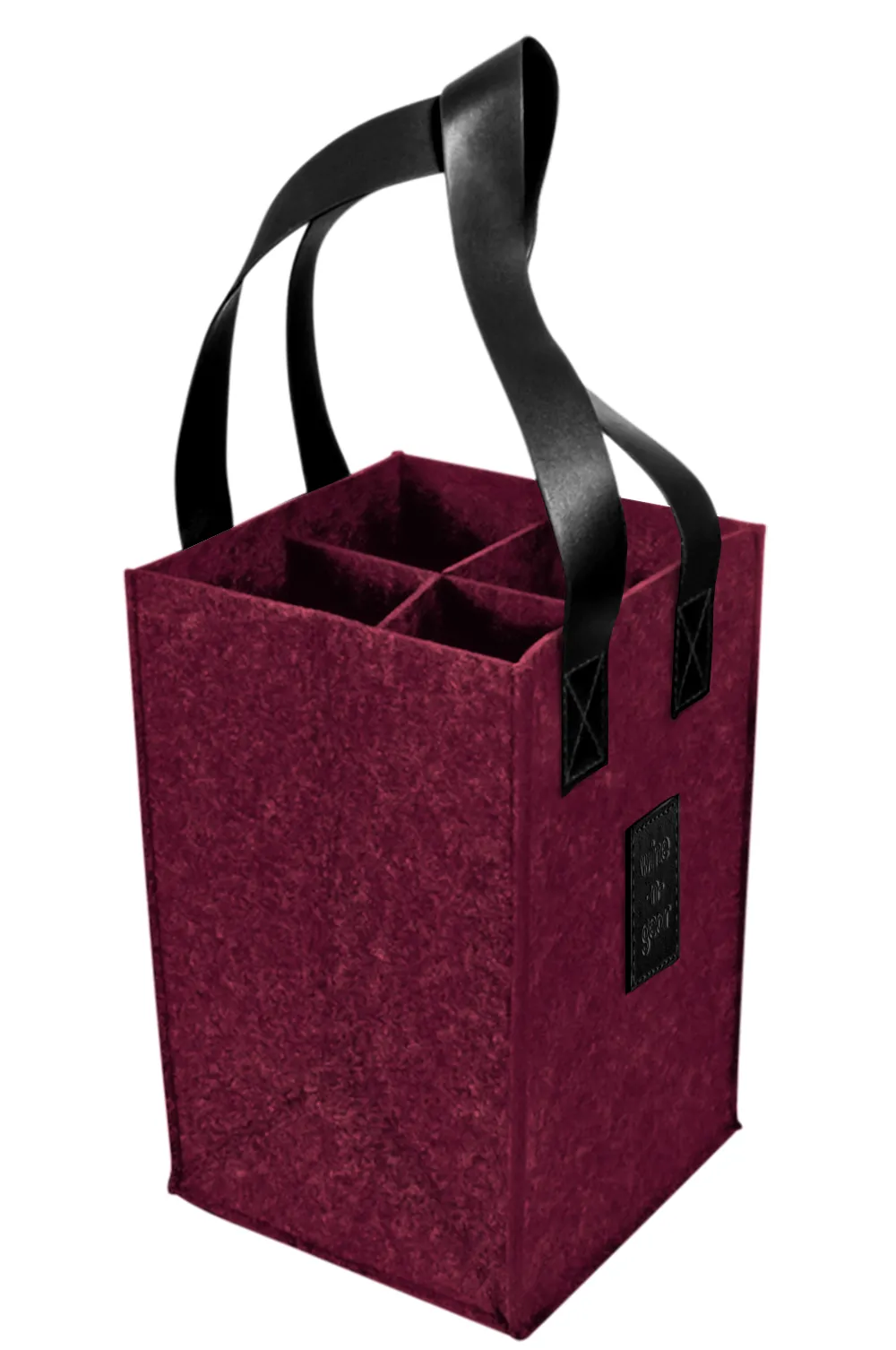 4-Bottle Felt Wine Tote 17