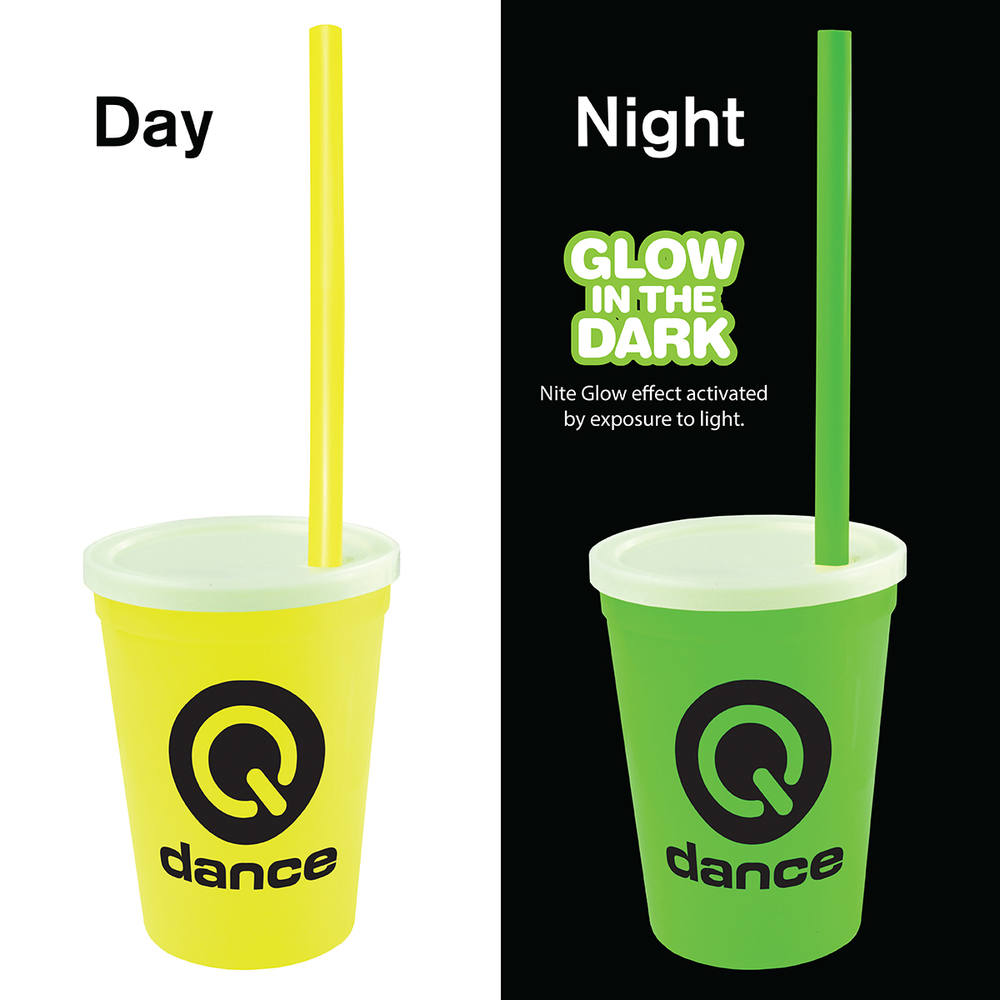 12 oz. Nite Glow Stadium Cup/Straw/Lid Set 2