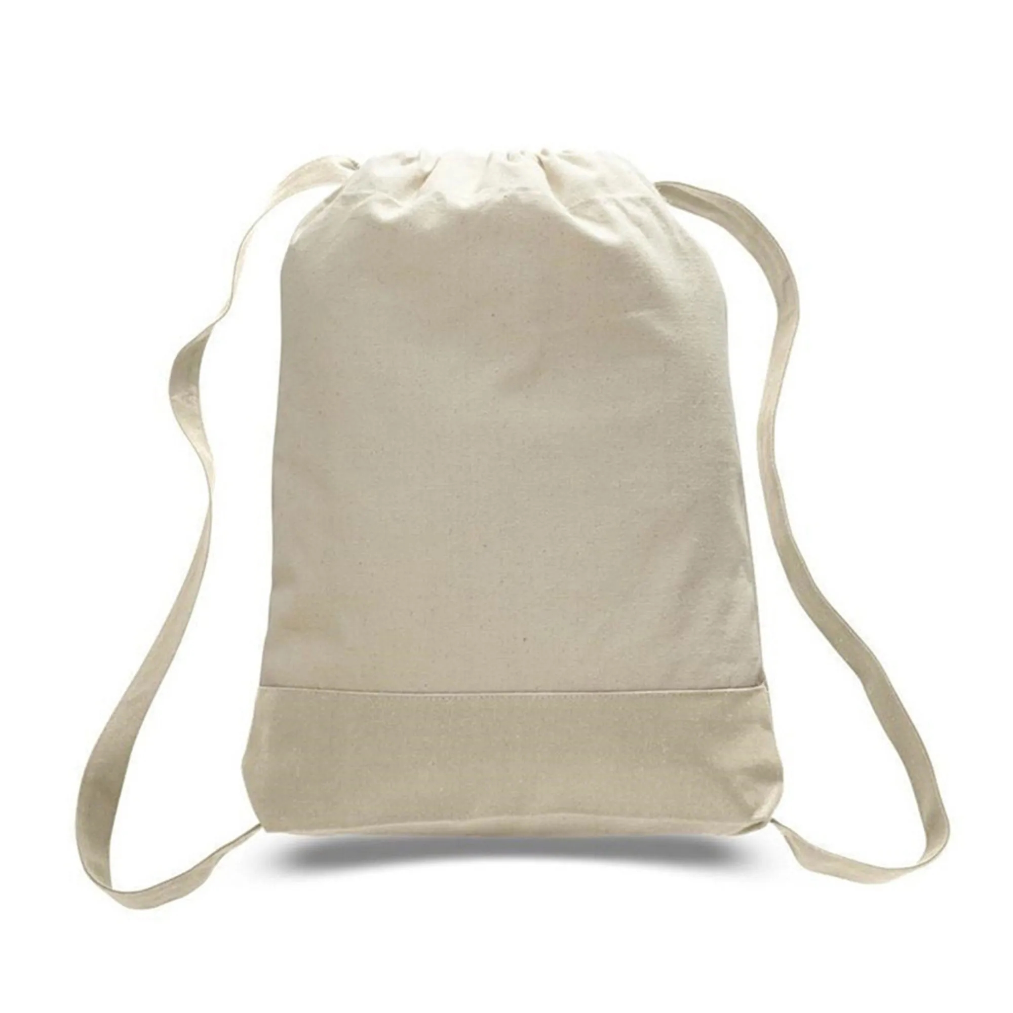 Waterproof Sports Cotton Canvas Drawstring Backpack 7