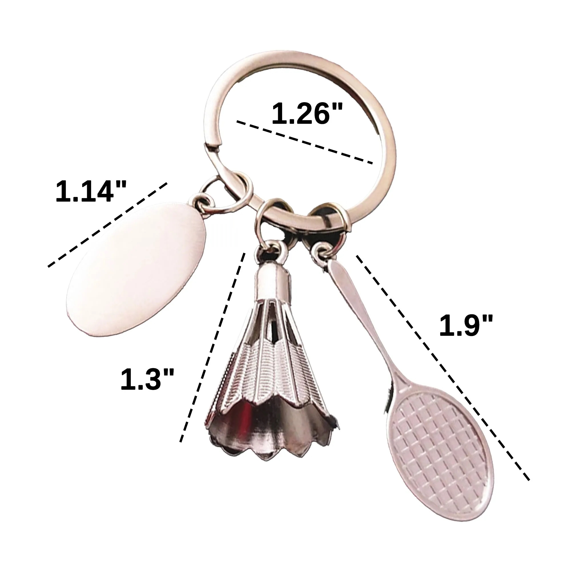 MOQ 20 Badminton Keychain 3D Fun and Sporty 2