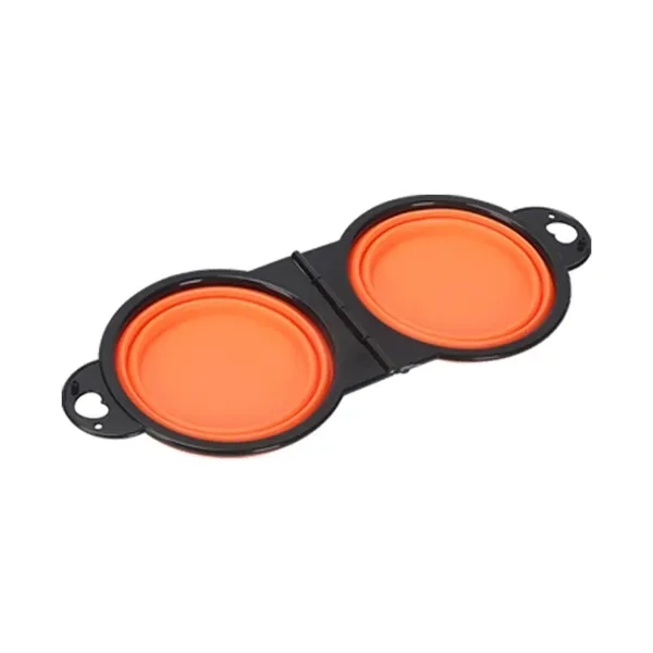 Collapsible Dog Dual Bowls with Carabiner 7
