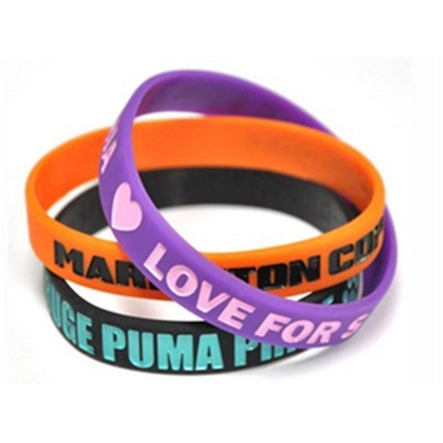 Debossed Color Filled Wristband 1