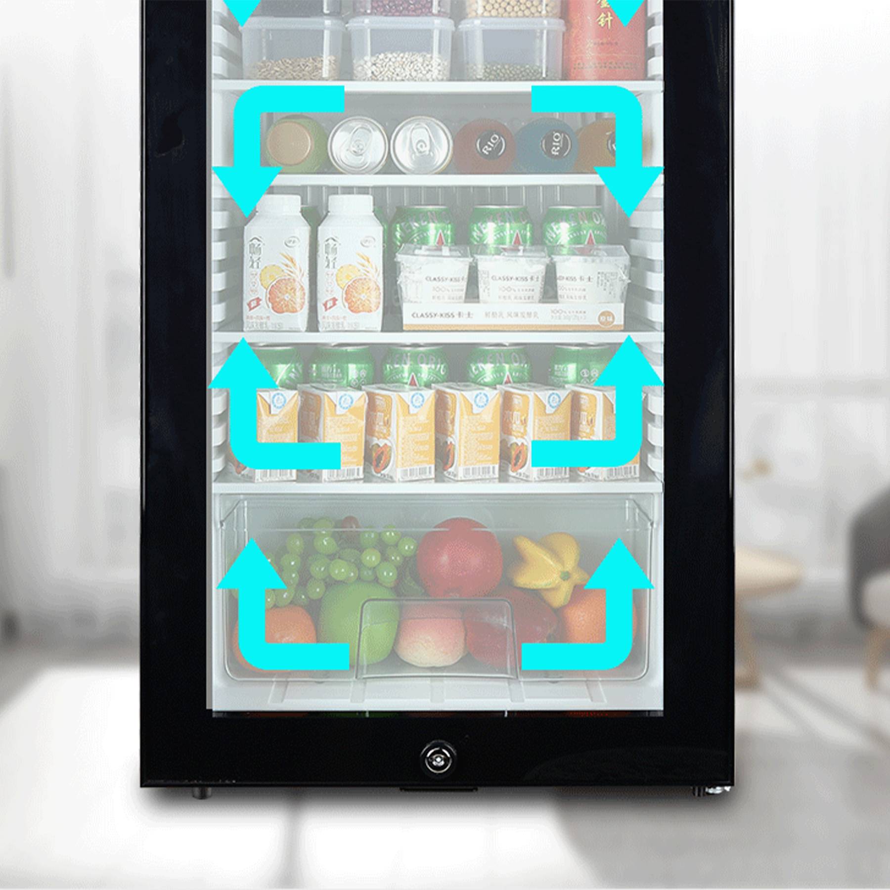 Mini Fridge with Glass Door 4