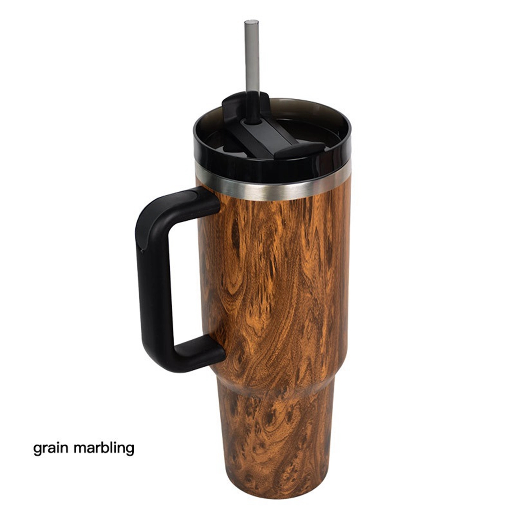 40 Oz. Stainless Steel Tumbler with Handle & Straw 15