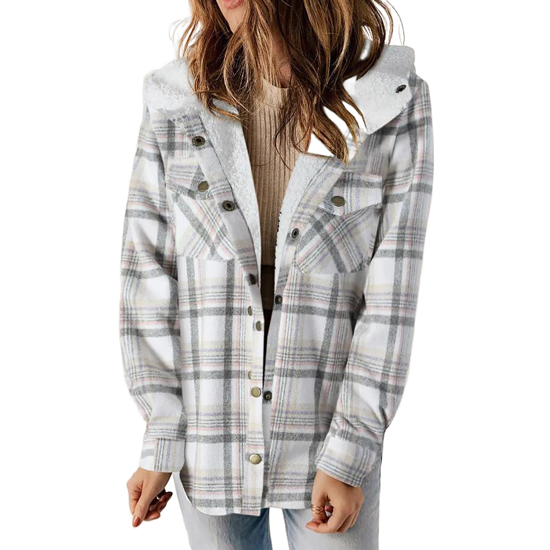Women's Warm Plaid Jacket 4