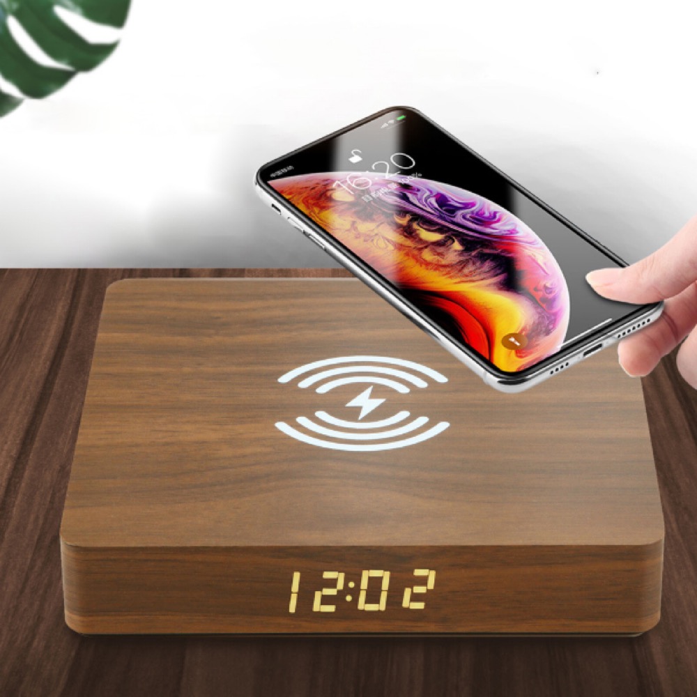 Eco Fast Wireless Charging Alarm Clock W/Temp 8