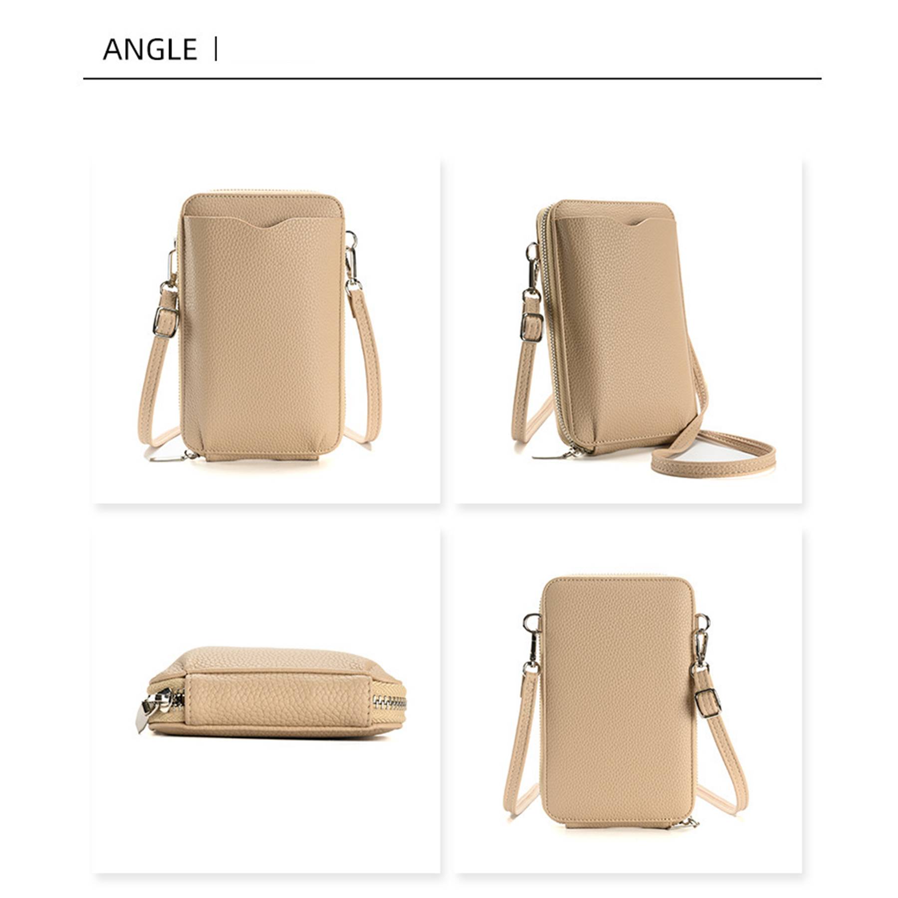 Pu Small Mobile Phone Crossbody Bag with Card Slots 2