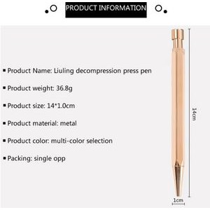 Hexagonal Metal Push Ballpoint Pen 1.0mm Polygonal Ballpoint Pen 3