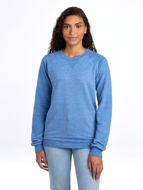 JERZEES Snow Heather Ring-Spun Unisex Raglan Crew 20