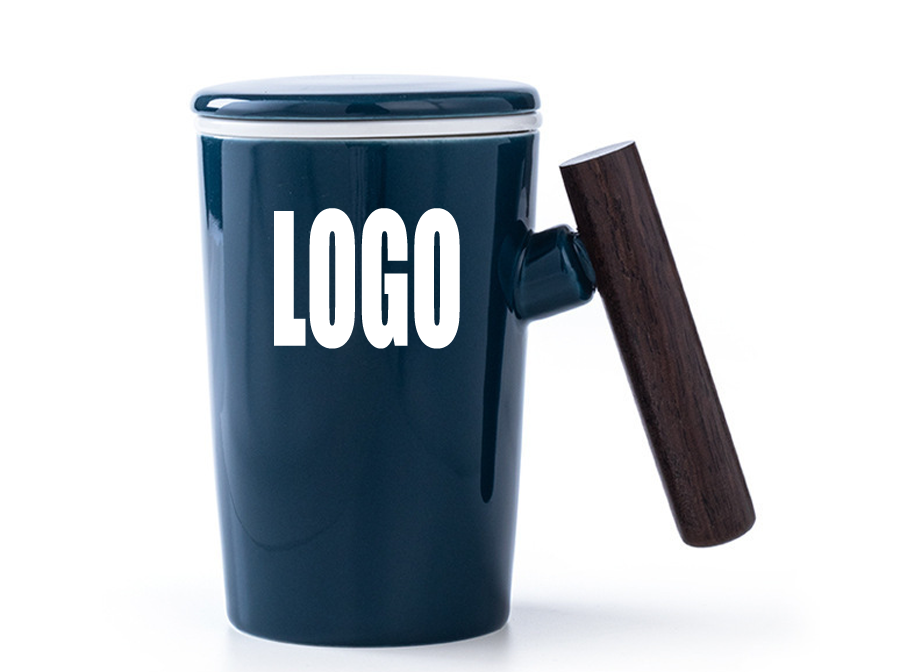 Wooden Handle Creative Water Cup with Lid 3