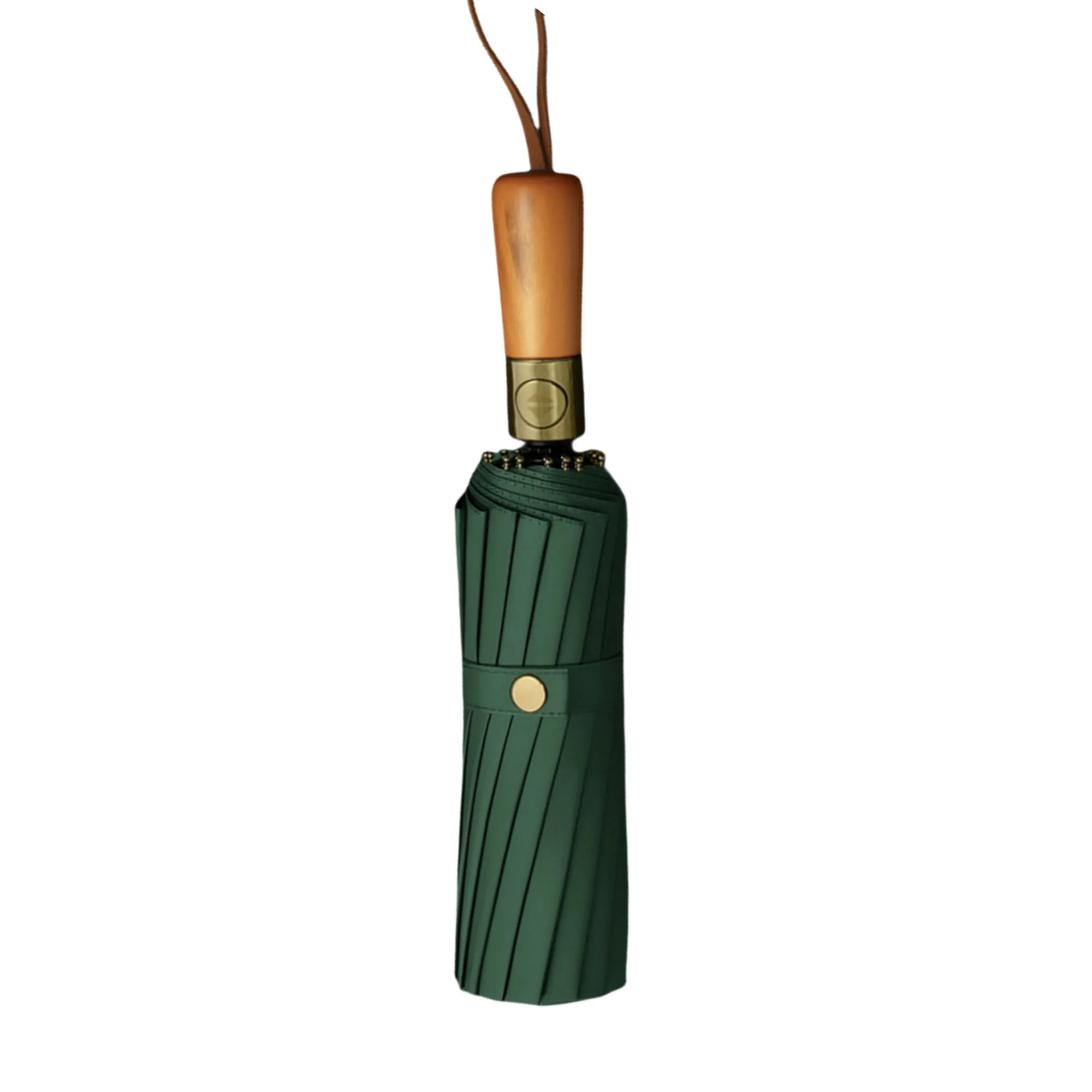 16 - Rib Wooden - Handle Auto Open All - Weather Umbrella 17