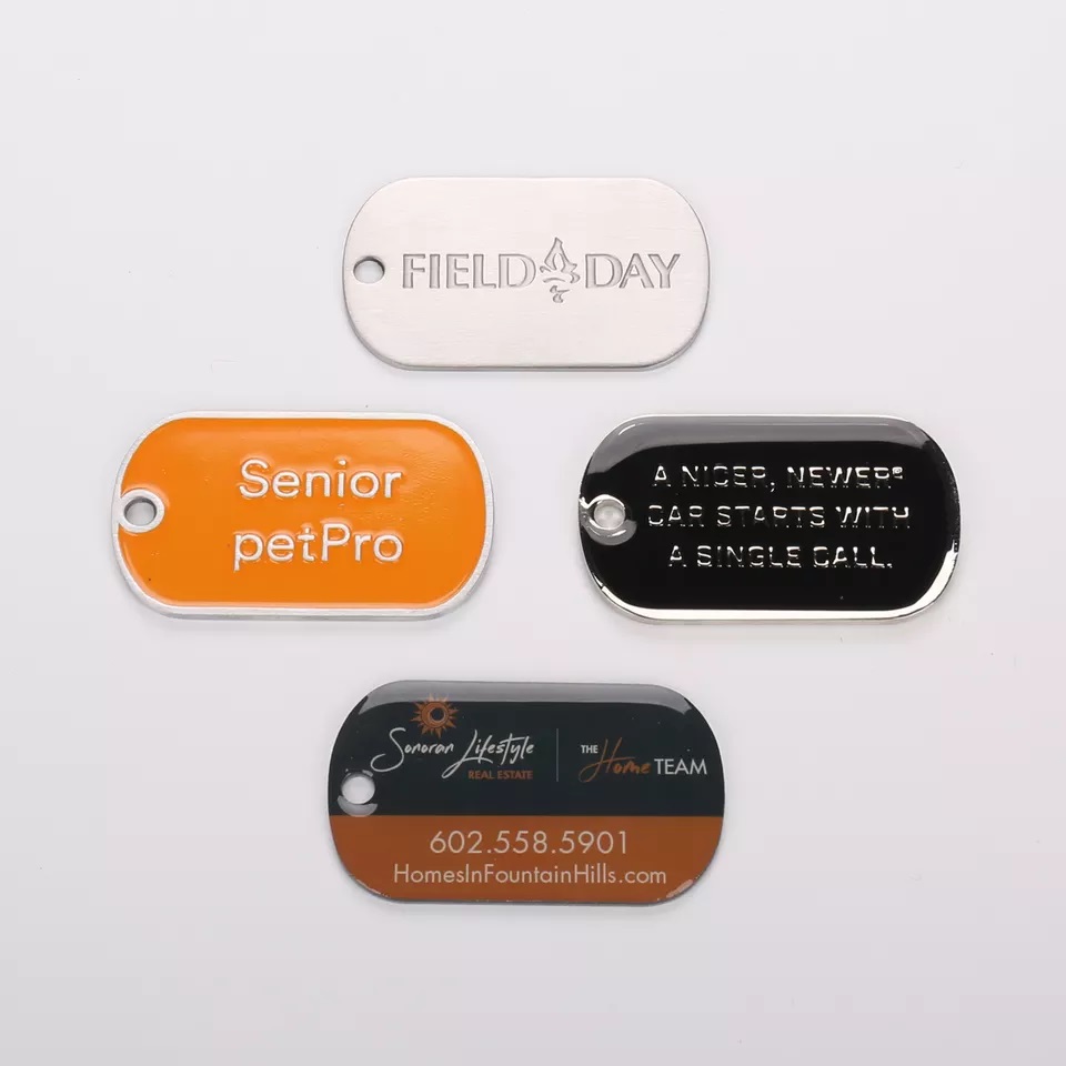 Custom Metal Dog Tag With Chains 4