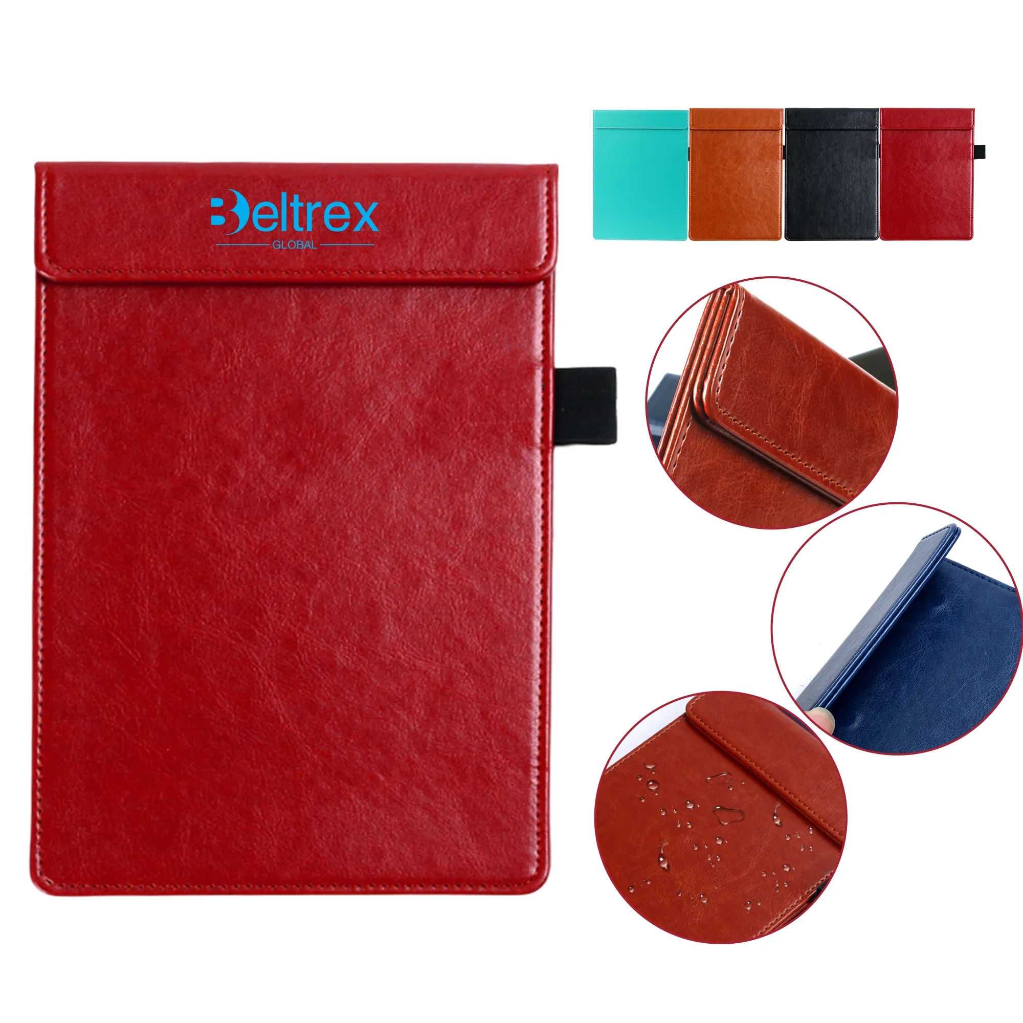 A4 Color Changing PU Leather Clipboard with Strong Magnets 4