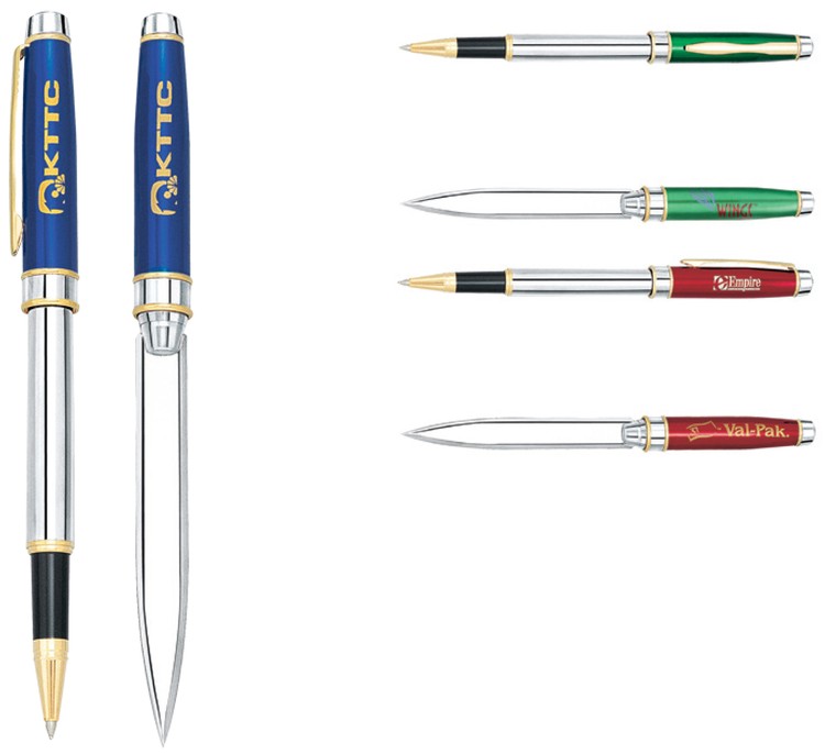 Jayden II Cap Off Rollerball Brass Pen & Letter Opener 1