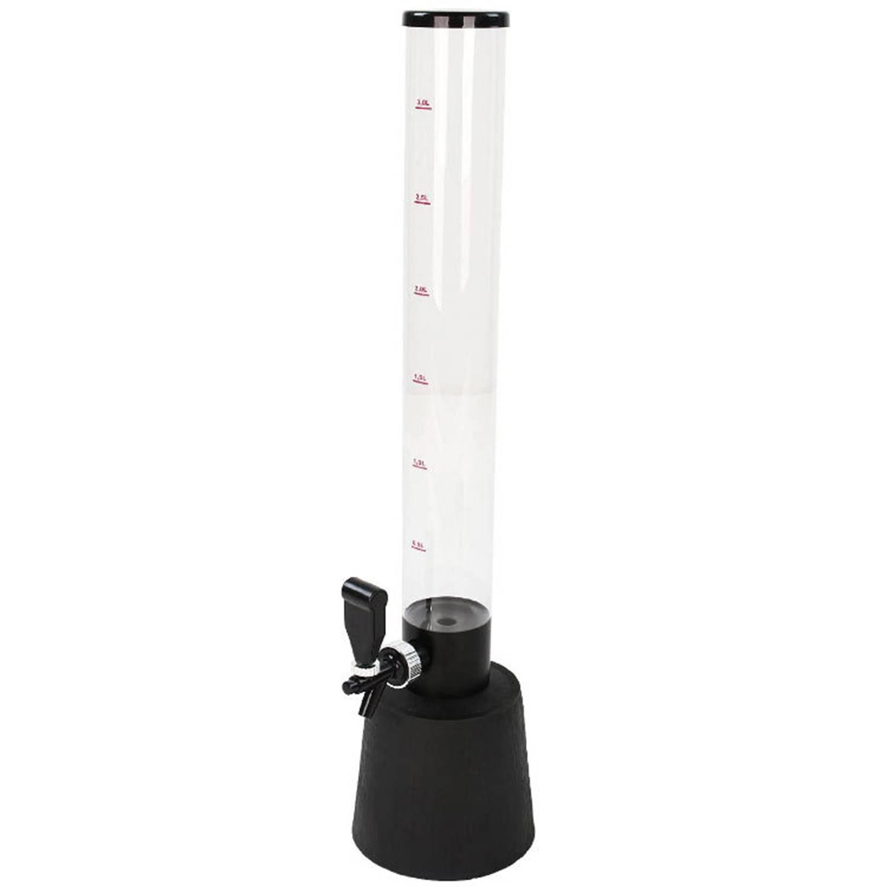 Plastic 3L Beer Clear Beverage Tower 2