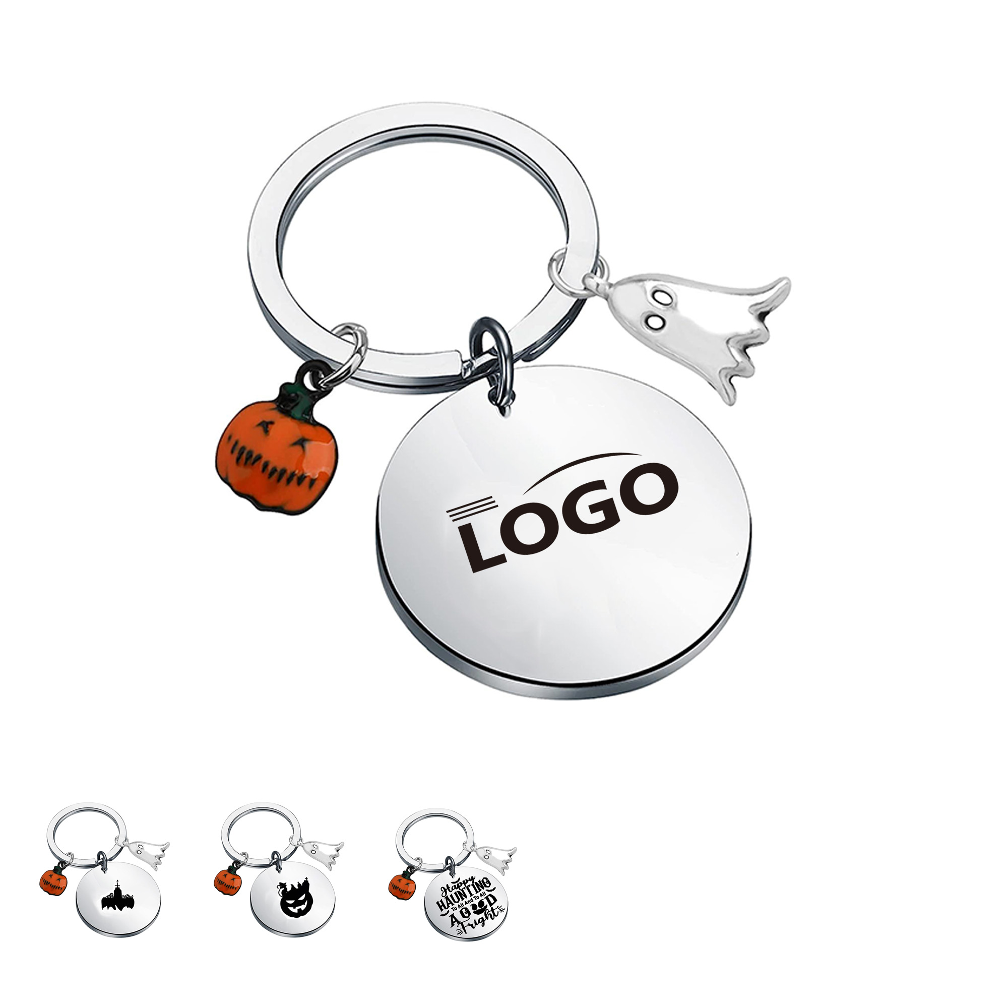 Halloween Pumpkin Ghosts Cute Keychain MOQ50 1